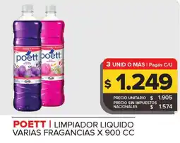 Carrefour Maxi Poett limpiador liquido varias fragancias oferta