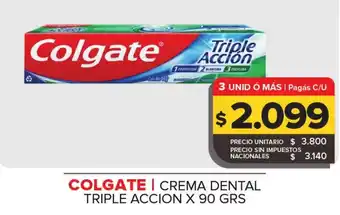 Colgate crema dental triple accion