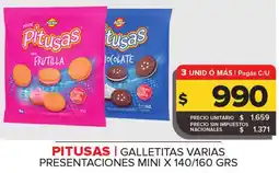Carrefour Maxi Pitusas galletitas varias presentaciones mini oferta