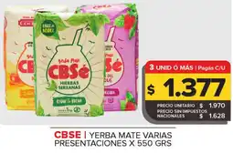 Carrefour Maxi Cbse yerba mate varias presentaciones oferta