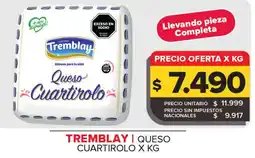 Carrefour Maxi Tremblay queso cuartirolo oferta