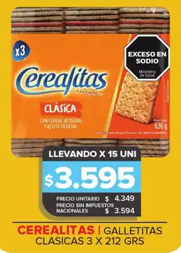 Carrefour Maxi Cerealitas galletitas clasicas oferta