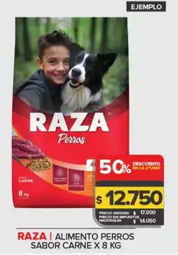 Carrefour Maxi Raza alimento perros sabor carne oferta