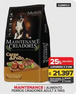 Carrefour Maxi Maintenance alimento perros criadores adult oferta