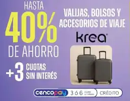 Supermercados Vea Krea valijas, bolsos y accesorios de viaje oferta