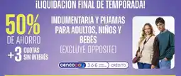 Supermercados Vea Indumentaria y pijamas para adultos, niños y bebés oferta