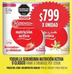 Supermercados Vea La serenísima yogur nutrición activa o clasico firme o cremoso, pot. oferta