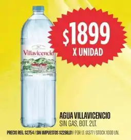 Supermercados Vea Villavicencio agua sin gas, bot. oferta