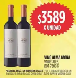 Supermercados Vea Alma mora vino varietales, bot. oferta