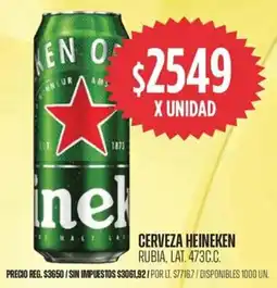 Supermercados Vea Heineken cerveza rubia, lat. oferta