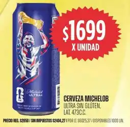 Supermercados Vea Michelob ultra cerveza sin glúten, lat. oferta