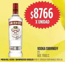 Supermercados Vea Smirnoff vodka bot. oferta