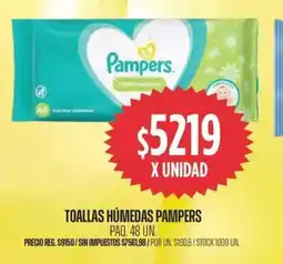 Supermercados Vea Pampers toallas húmedas paq. oferta