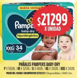 Supermercados Vea Pampers pañales baby-dry oferta