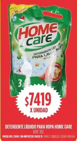 Supermercados Vea Home care detergente líquido para ropa doy. oferta