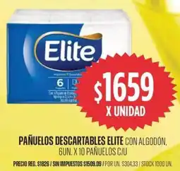 Supermercados Vea Elite pañuelos descartablescon algodón oferta