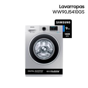Frávega Lavarropas Carga Frontal Inverter Samsung 9 Kg 1400 RPM WW90J5410GS Plateado oferta