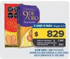 Carrefour Maxi 9 de oro - bizcochos agridulces/grasa/azucarados oferta