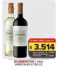 Carrefour Maxi Elementos - vino oferta