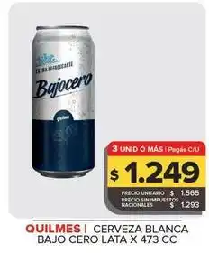 Carrefour Maxi Quilmes - cerveza blanca bajo cero oferta