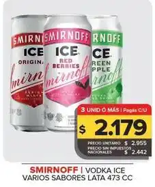 Carrefour Maxi Smirnoff - vodka ice oferta