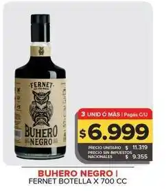 Carrefour Maxi Buhero negro - fernet oferta