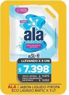 Carrefour Maxi Ala - jabon liquido p/ropa eco lavado matic oferta