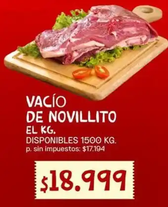Supermercados Vea Vacío de novillito oferta