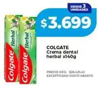 Supermayorista Vital Colgate - crema dental herbal oferta