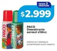 Supermayorista Vital Paco - desodorante aerosol oferta