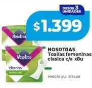 Supermayorista Vital Nosotras - toallas femeninas clasica oferta