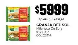 Diarco Granja del sol - milanesa de soja x 660 gr. cód:23314 oferta