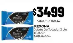 Diarco Rexona - jabón de tocador 3 un. x 125 gr. cód:36009 oferta