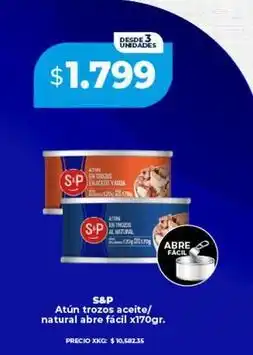 Supermayorista Vital S&p - atún trozos aceite/natural abre fácil oferta