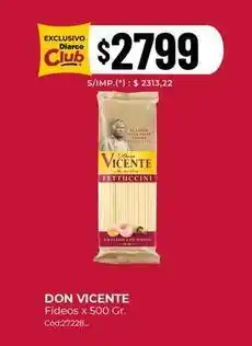 Diarco Don vicente - fideos fettuccine oferta