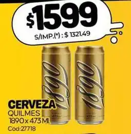 Diarco Quilmes - cerveza 1890 x 473 ml c ód:27718 oferta