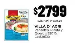 Diarco Villa d'agri - panzottis ricota y queso x 520 gr. cód:28310 oferta