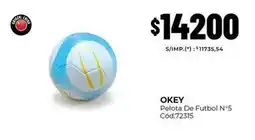 Diarco Okey - pelota de futbol n°5 cód:72315 oferta