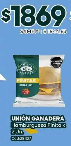 Diarco Unión ganadera hamburguesa finita oferta