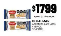 Diarco Hojalmar - galletitas larguitas x 150 gr. cód:33181 oferta