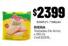 Diarco Riera - tostadas de arroz oferta