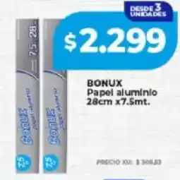 Supermayorista Vital Bonux papel aluminio oferta