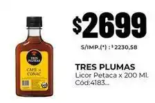 Diarco Tres plumas - licor petaca x 200 ml. cód:4183 oferta
