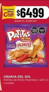 Diarco Granja del sol - patitas de pollo picantes x 400 gr. cód.28360 oferta