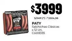 Diarco Paty - salchichas clásicas x 12 un. cód:8335 oferta