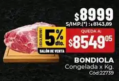 Diarco Bondiola congelada oferta