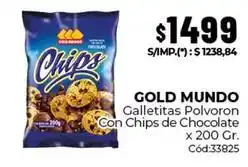 Diarco Gold mundo - galletitas polvoron con chips de chocolate oferta