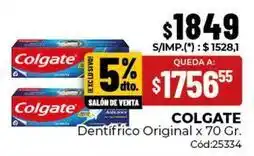 Diarco Colgate - dentífrico original x 70 gr. cód:25334 oferta