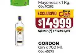 Diarco Gin x 700 ml. cód:45275 oferta