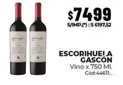 Diarco Escorihuela gascón - vino x 750 ml. cód:44611 oferta